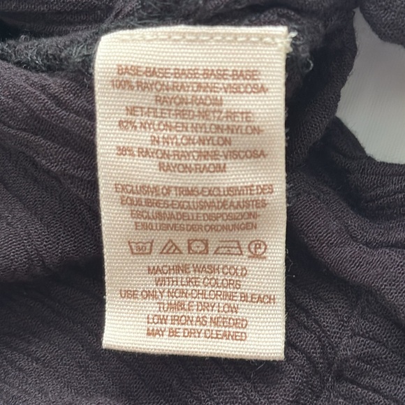 Free People Beachy and Peachy black cold shoulder tunic or cover up - Picture 10 of 14